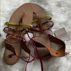 Zara TRF animal print sandal NWT